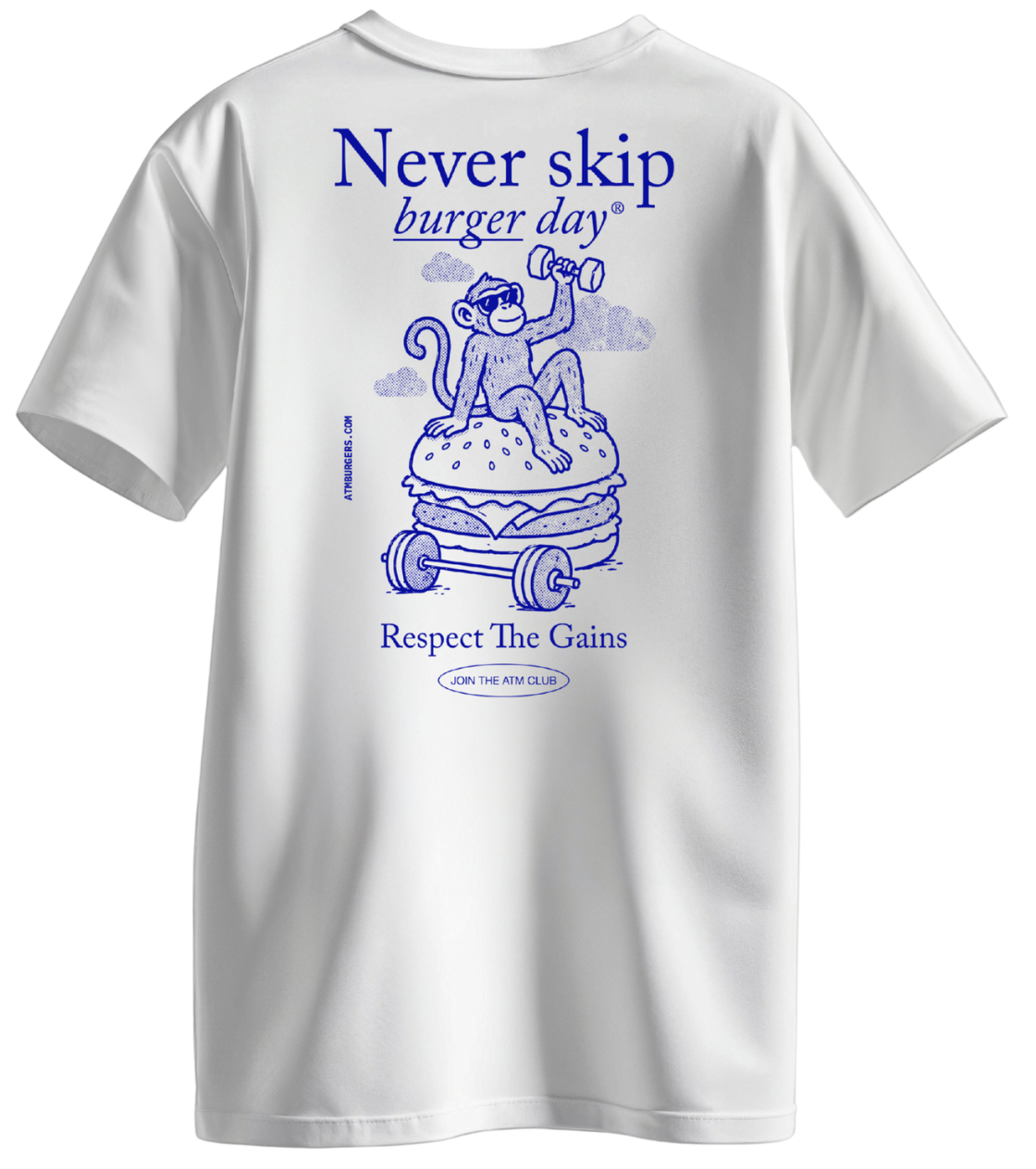 Camiseta NEVER SKIP BURGER DAY